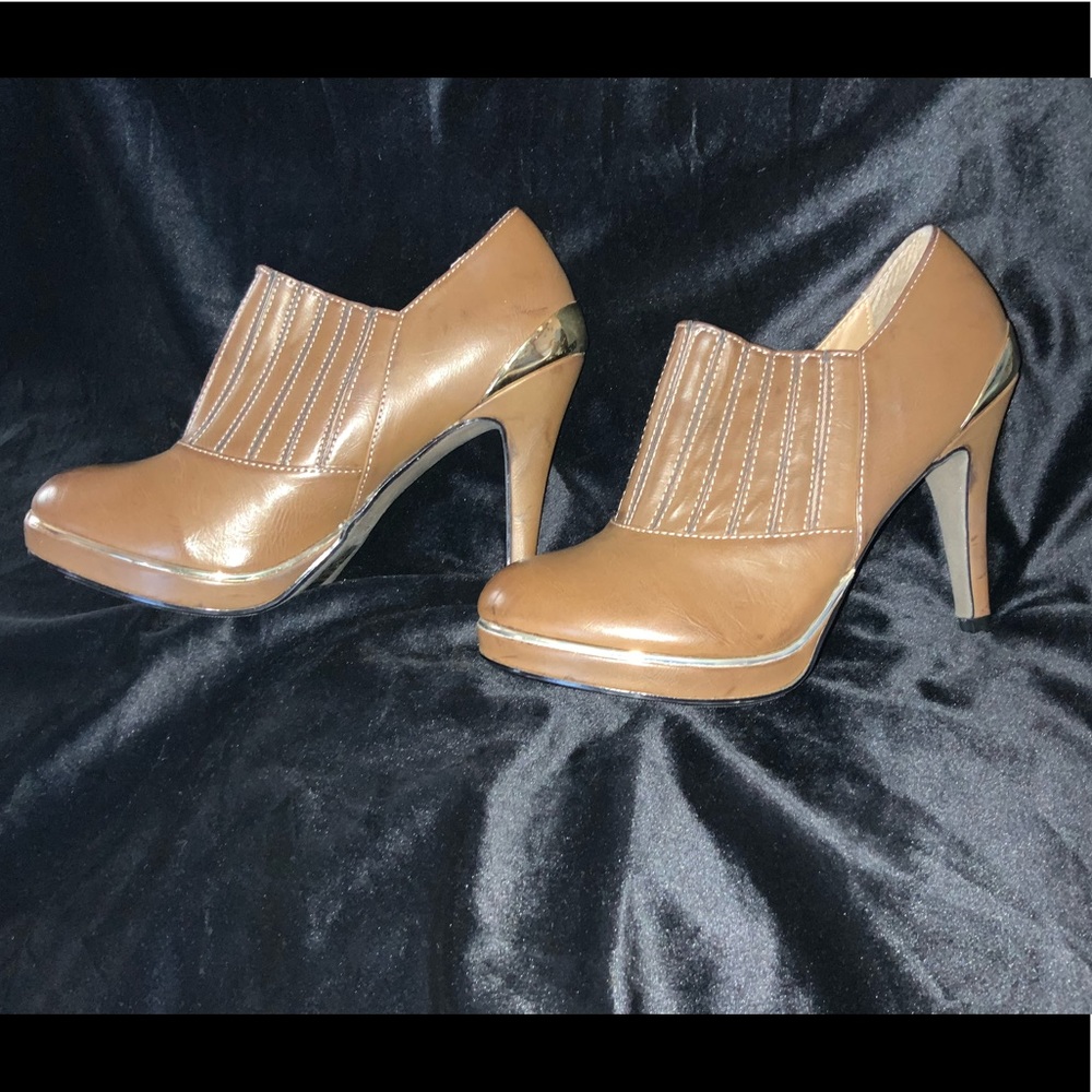 beige high heels